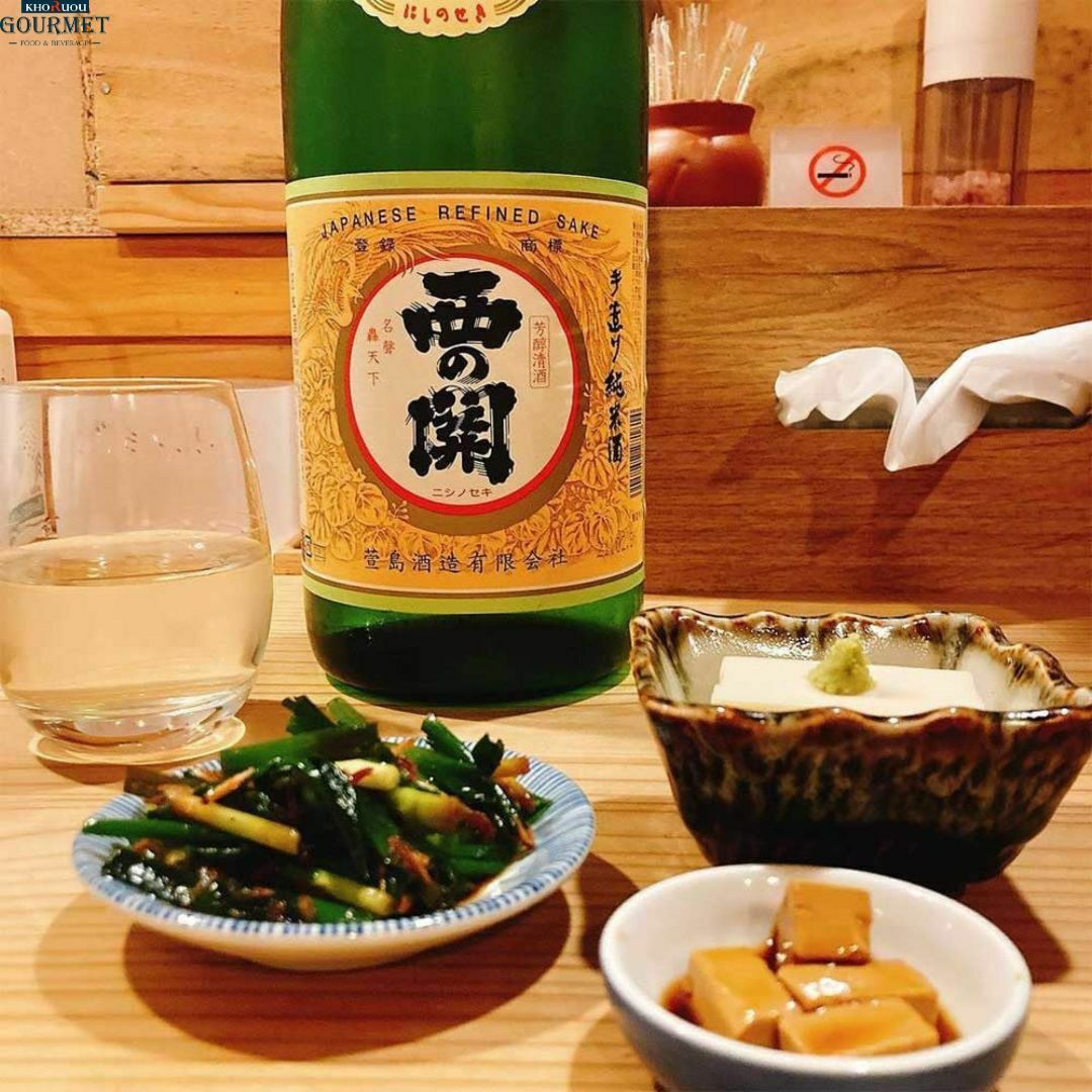 Rượu Sake Nishinoseki Junmaisu thường được thưởng thức trong các dịp đặc biệt và được coi là một trong những loại sake tốt nhất của Nhật Bản